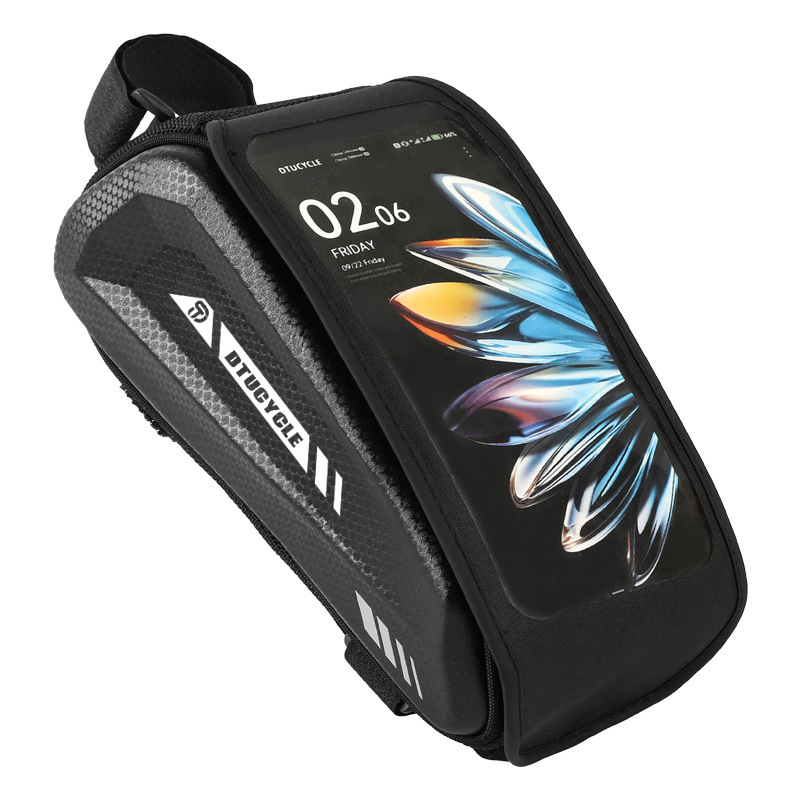 🚴♂️40% OFF!📱Water-Resistant Large Capacity Bicycle Bag – Touch-Sensitive Phone Pouch, Slim Top-Tube Design & Dual Zippers🌧️