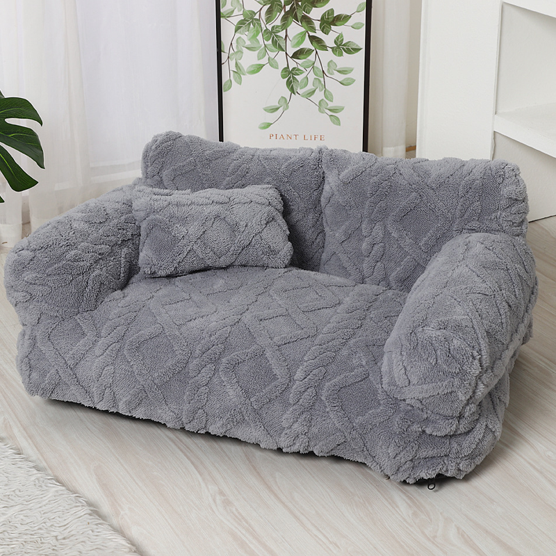 🐶 50% OFF NOW! 🛋️ Plush Calming Pet Sofa Bed with Removable Cover – Anxiety Relief, Machine Washable & Super Soft 🐱