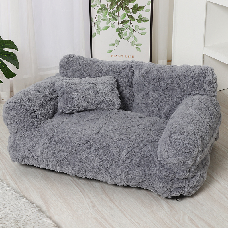 🐶 50% OFF NOW! 🛋️ Plush Calming Pet Sofa Bed with Removable Cover – Anxiety Relief, Machine Washable & Super Soft 🐱