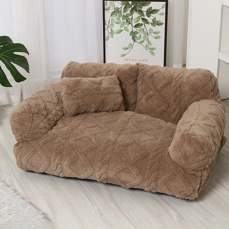 🐶 50% OFF NOW! 🛋️ Plush Calming Pet Sofa Bed with Removable Cover – Anxiety Relief, Machine Washable & Super Soft 🐱