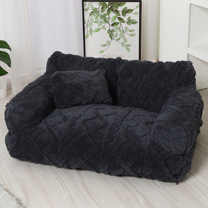 🐶 50% OFF NOW! 🛋️ Plush Calming Pet Sofa Bed with Removable Cover – Anxiety Relief, Machine Washable & Super Soft 🐱