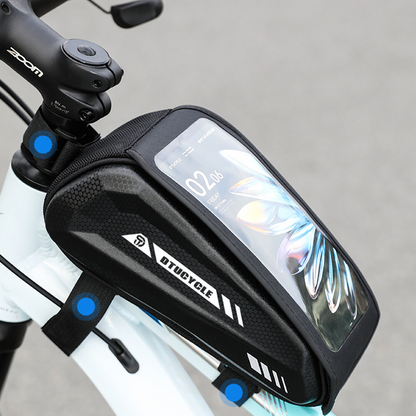 🚴‍♂️40% OFF!📱Water-Resistant Large Capacity Bicycle Bag – Touch-Sensitive Phone Pouch, Slim Top-Tube Design & Dual Zippers🌧️