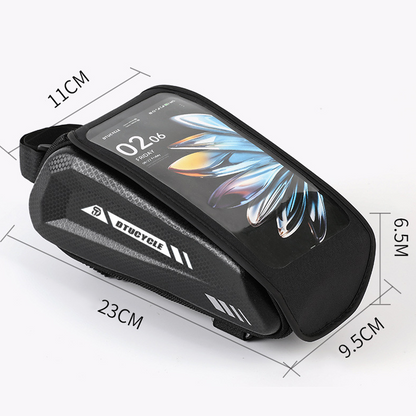 🚴‍♂️40% OFF!📱Water-Resistant Large Capacity Bicycle Bag – Touch-Sensitive Phone Pouch, Slim Top-Tube Design & Dual Zippers🌧️