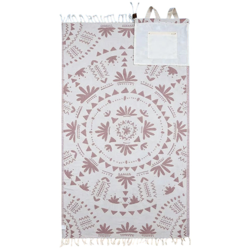 2-in-1 Convertible Beach Towel & Drawstring Backpack