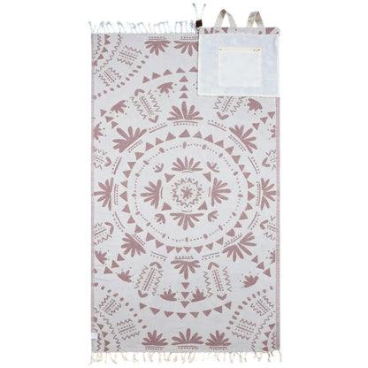 2-in-1 Convertible Beach Towel & Drawstring Backpack