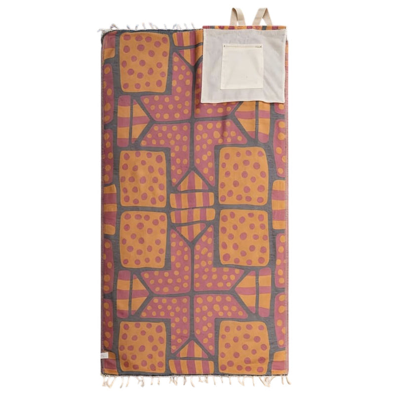 2-in-1 Convertible Beach Towel & Drawstring Backpack
